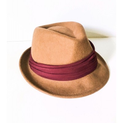 Brown wool fedora trilby hat s s Hat  eb-72439795